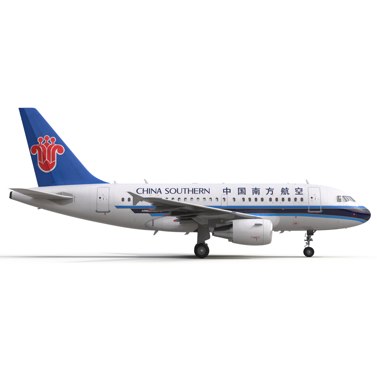 3D model Airbus A318 China Southern Airlines