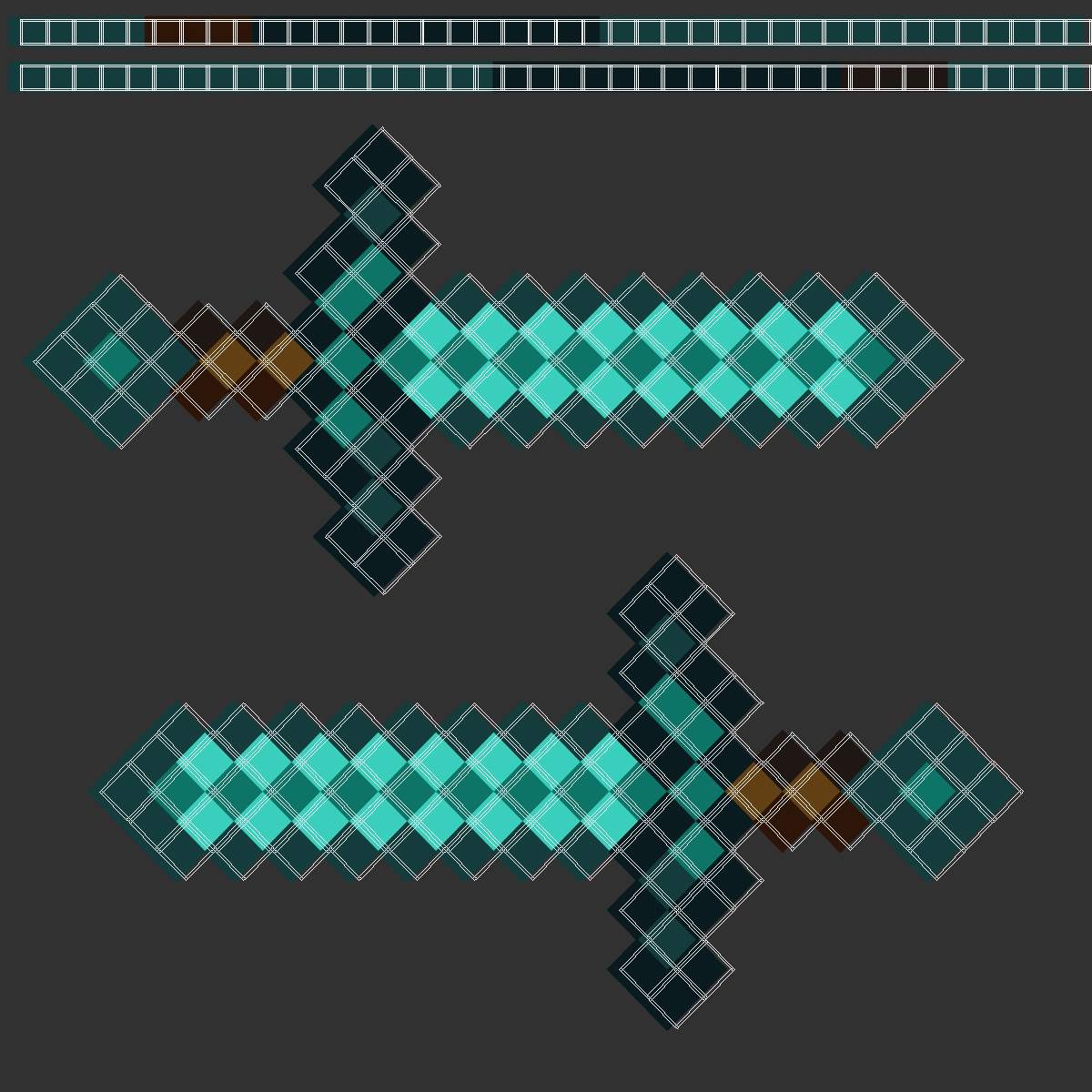 3D model Minecraft Sword