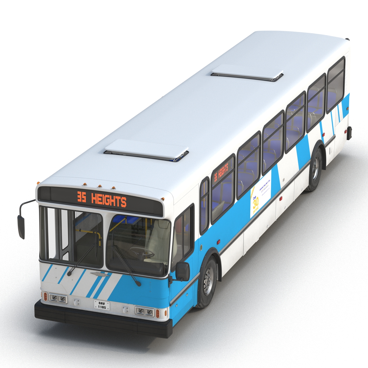 3D model Orion V Transit Bus Simple Interior