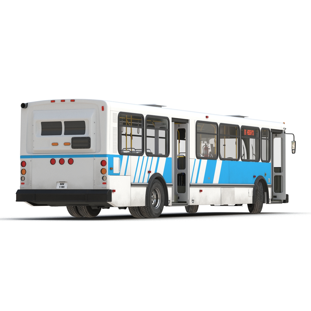 3D Orion V Transit Bus Rigged