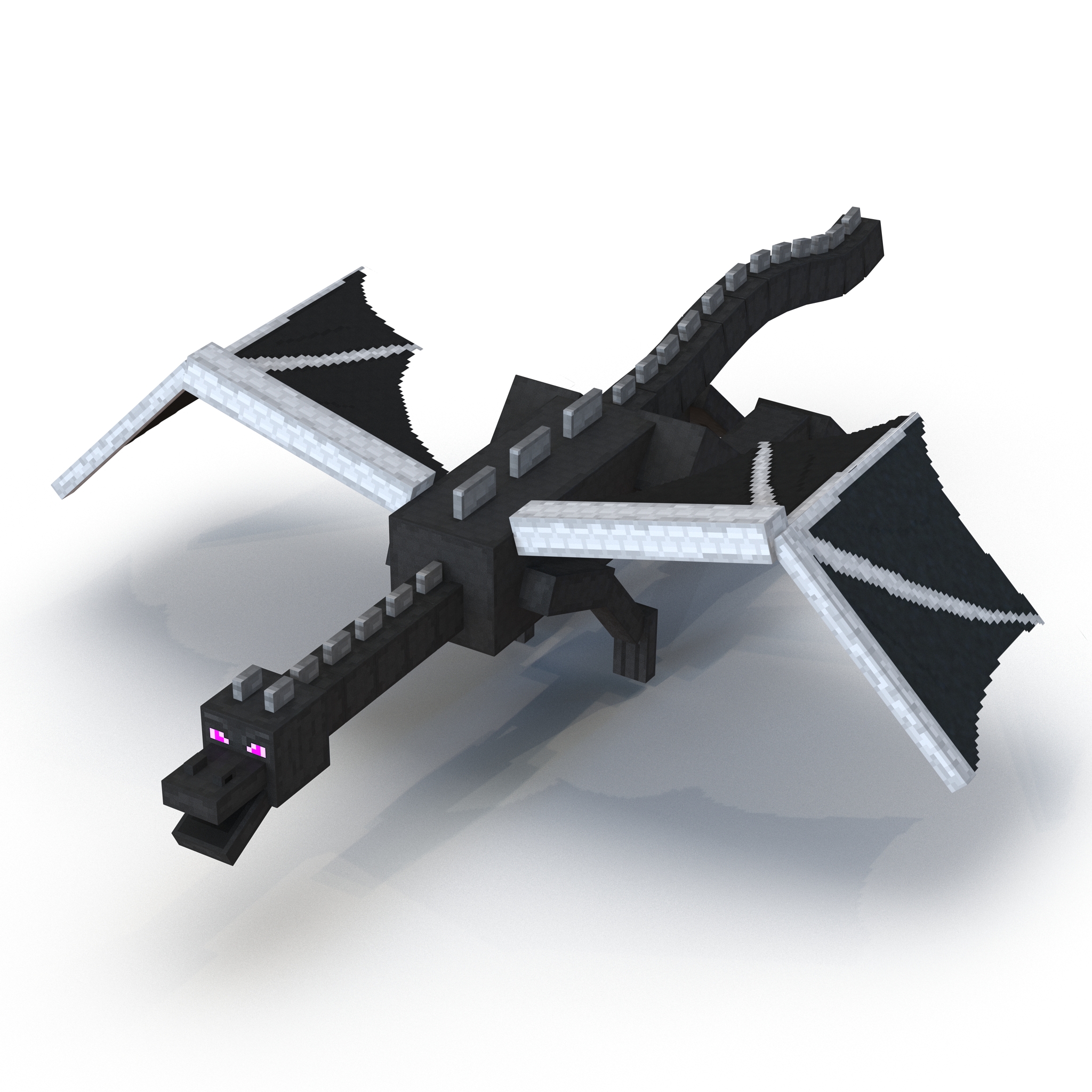 Minecraft Ender Dragon Rigged 3D model