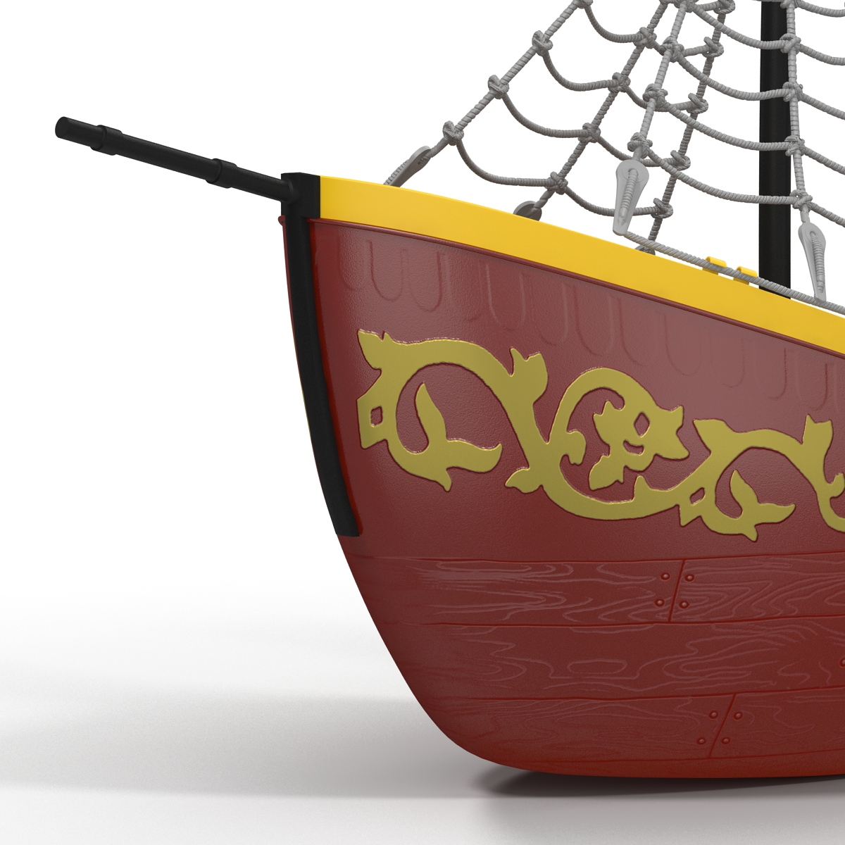 3D Toy Sailboat 3 Red model