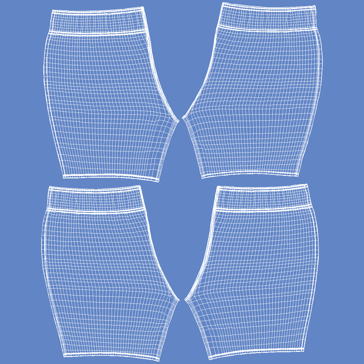 3D Mens Swim Trunks Blue