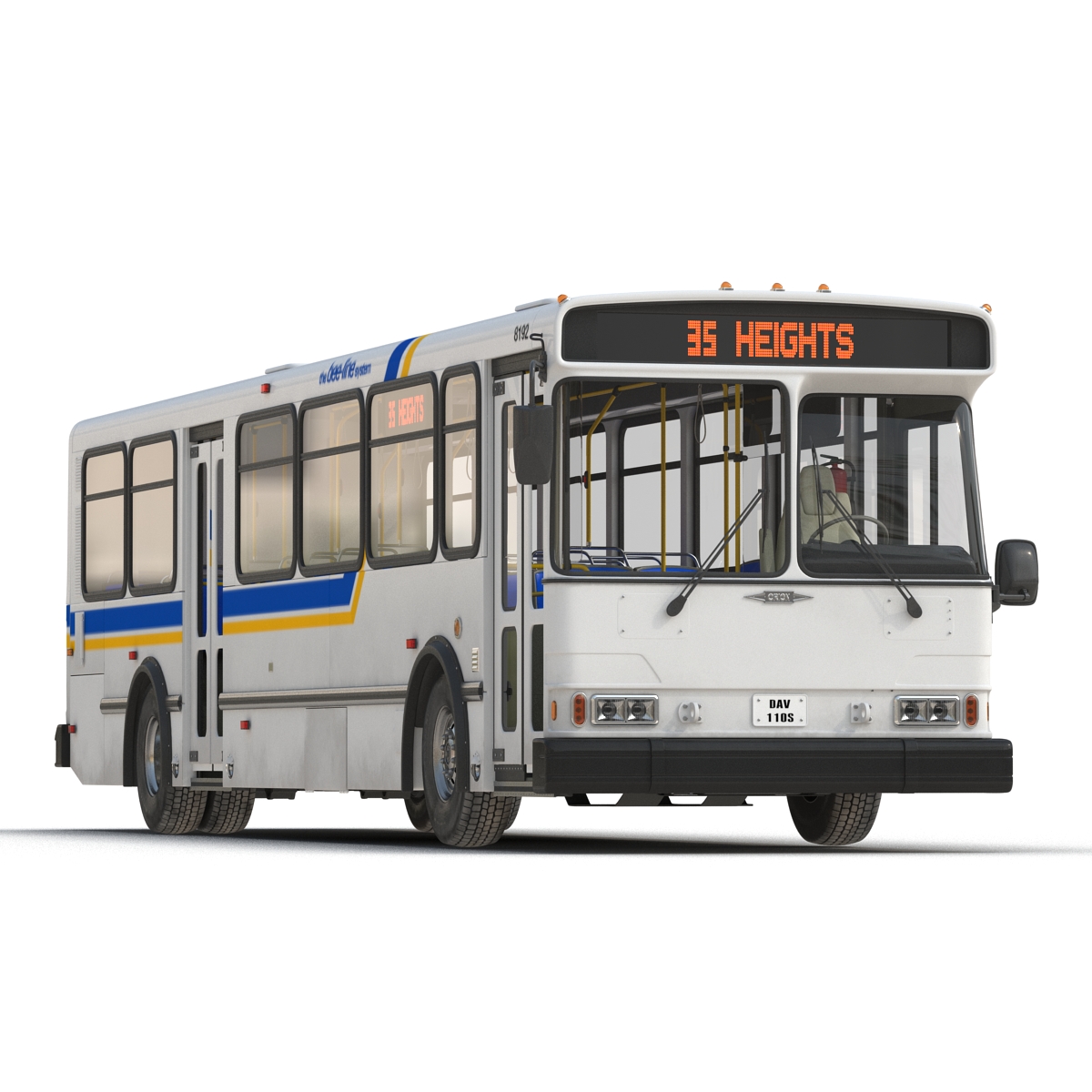 Orion V Transit Bus Liberty Lines Transit Simple Interior 3D