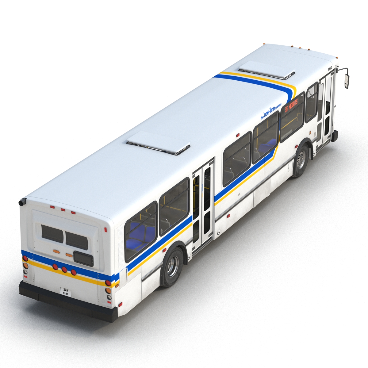 Orion V Transit Bus Liberty Lines Transit Simple Interior 3D