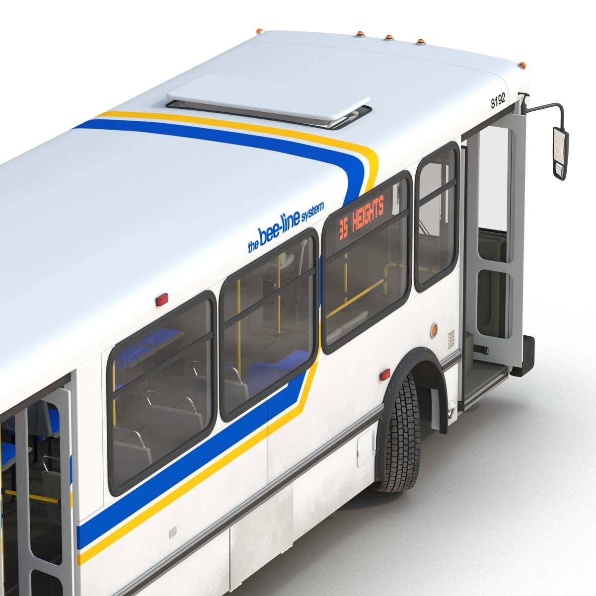 Orion V Transit Bus Liberty Lines Transit Simple Interior 3D