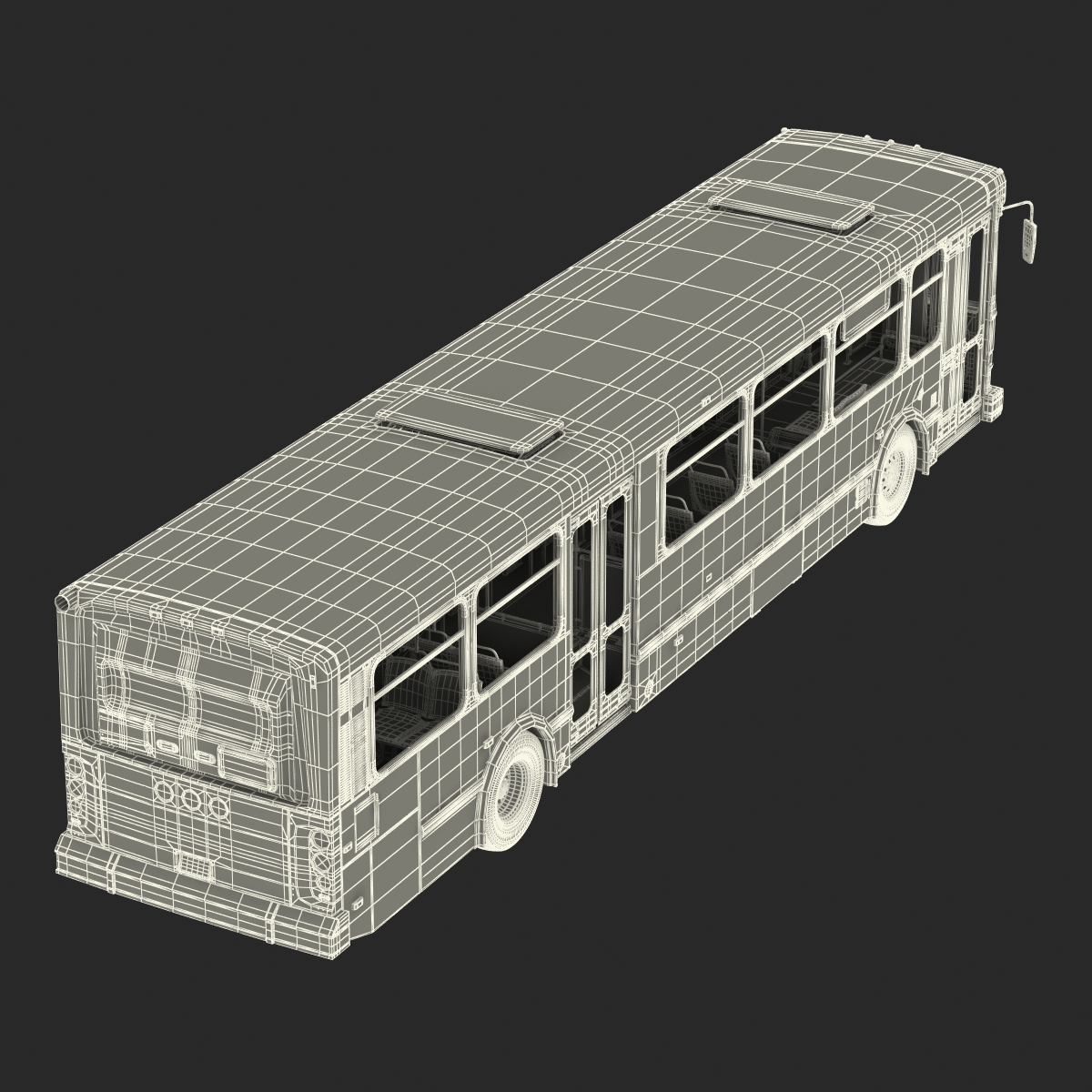 Orion V Transit Bus Liberty Lines Transit Simple Interior 3D