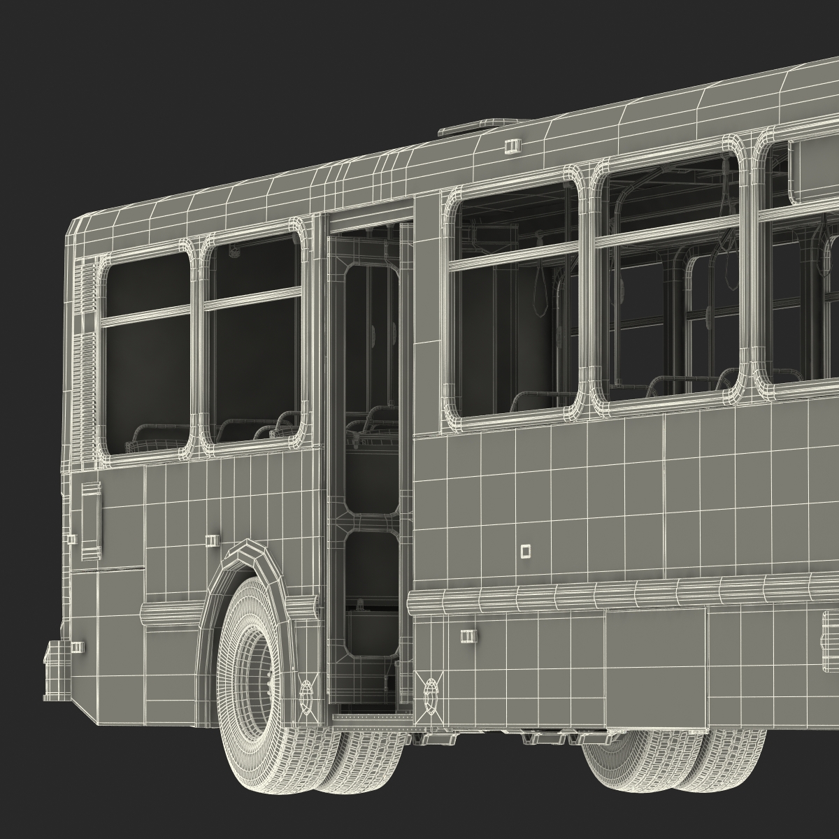 Orion V Transit Bus Liberty Lines Transit Simple Interior 3D