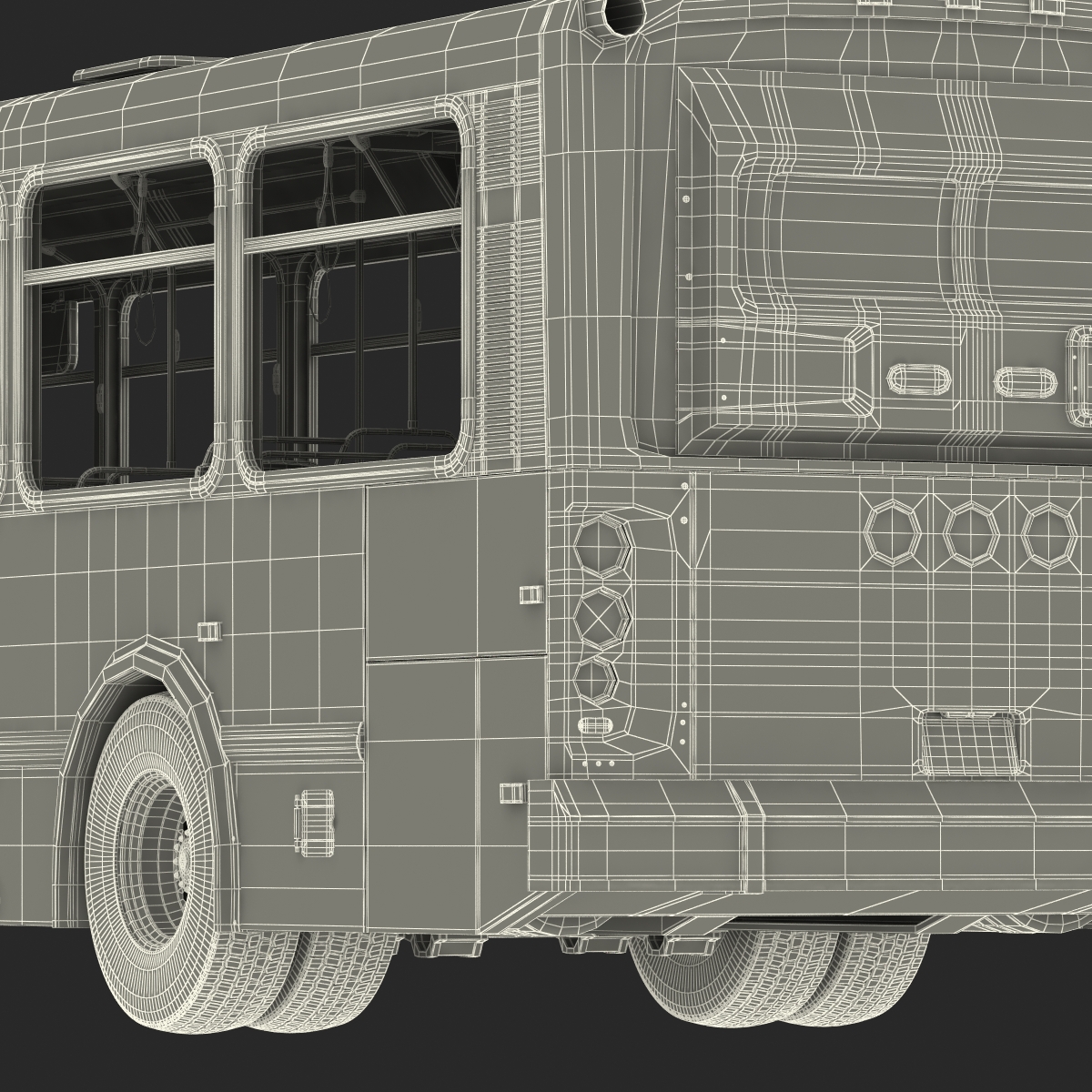 Orion V Transit Bus Liberty Lines Transit Simple Interior 3D