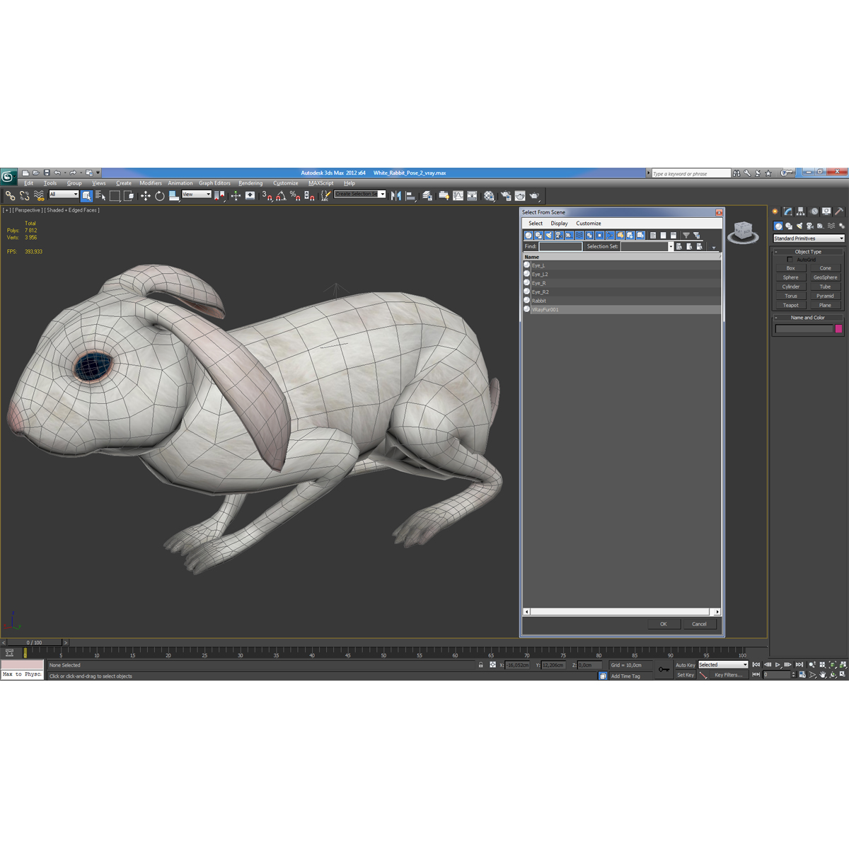 White Rabbit Pose 2 3D model