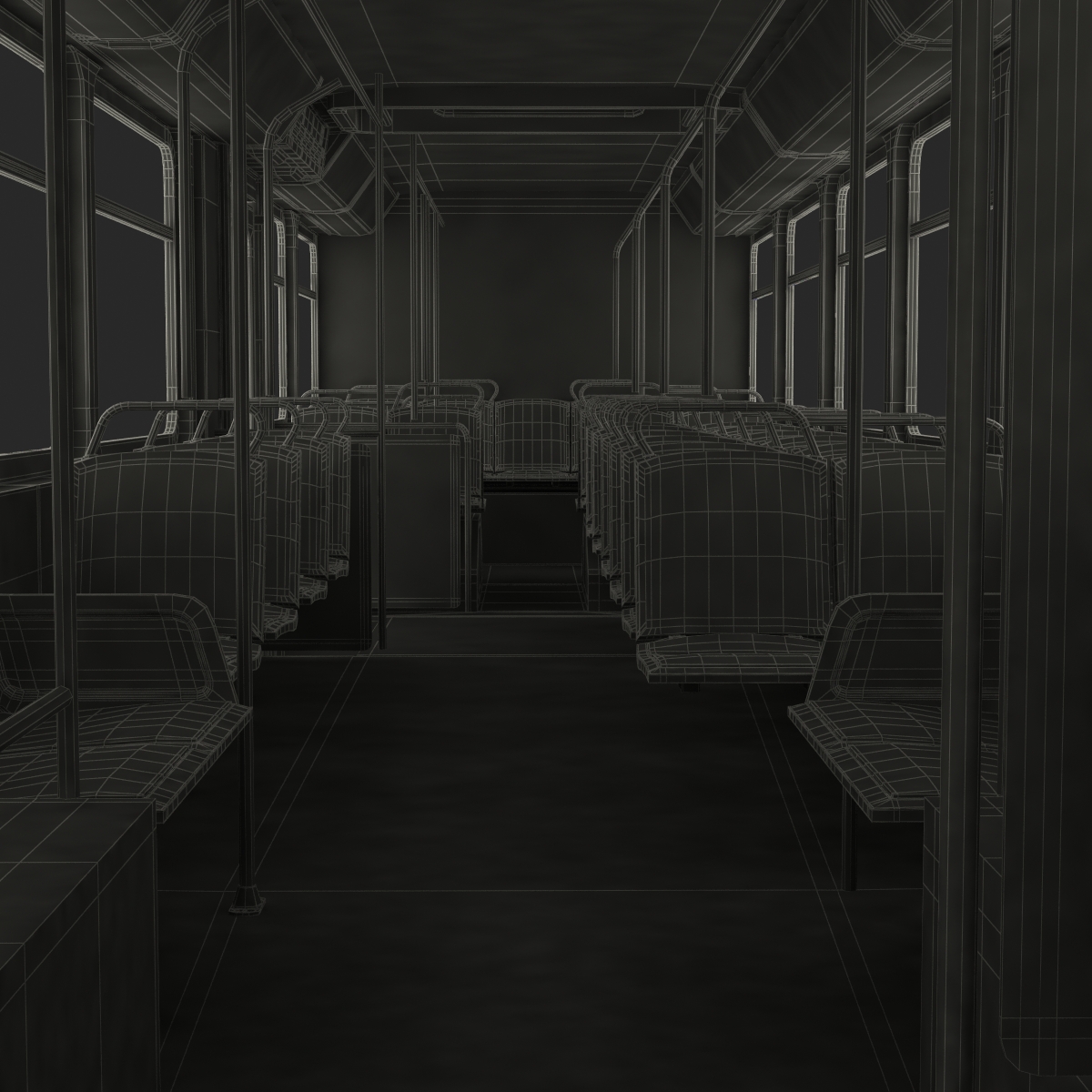 Orion V Transit Bus Liberty Lines Transit Simple Interior 3D