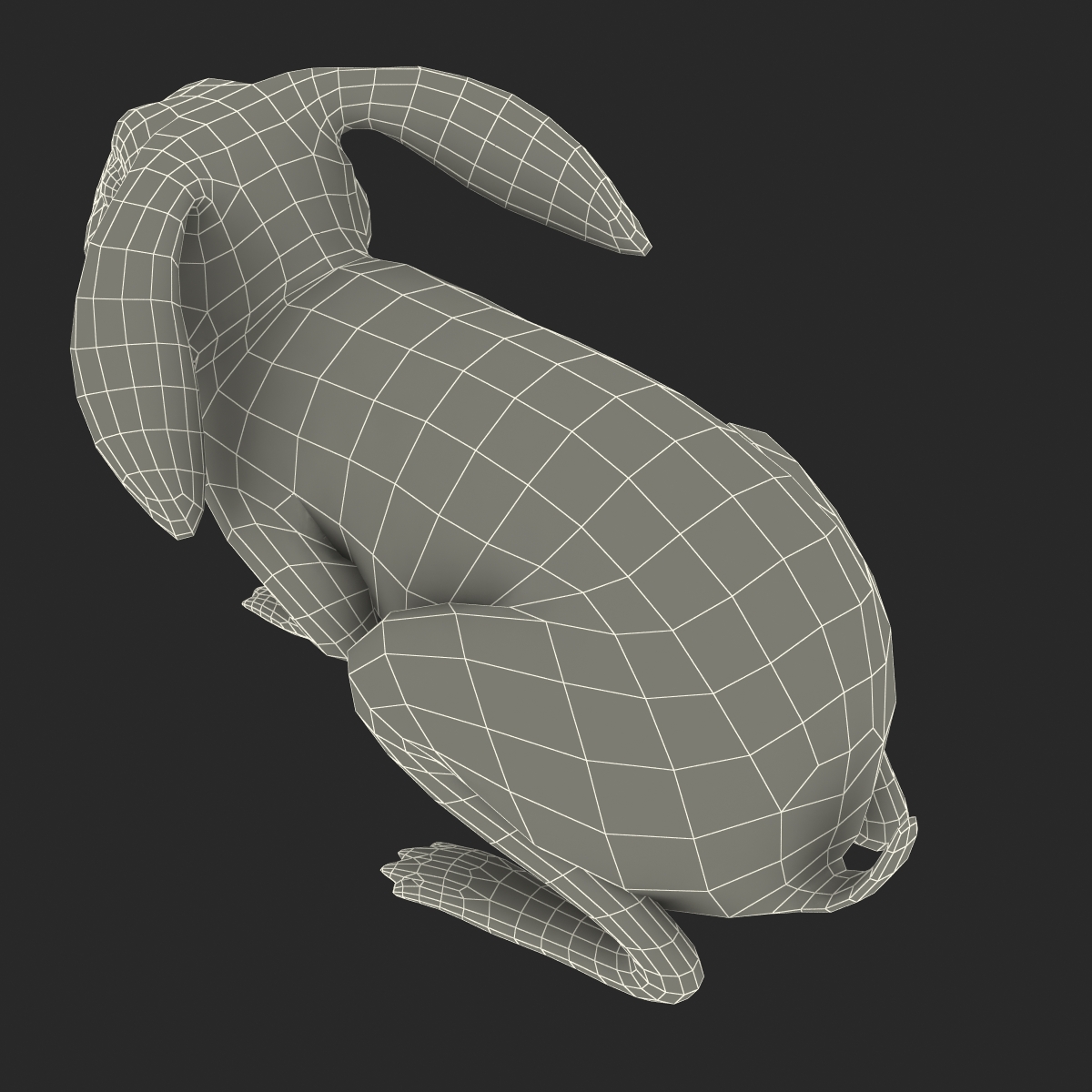 White Rabbit Pose 2 3D model