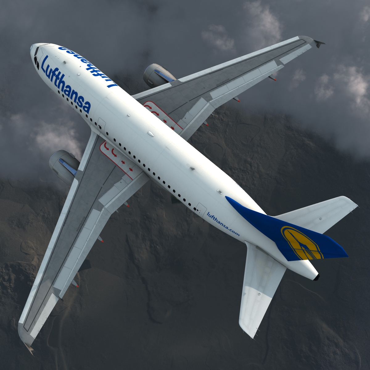 3D Airbus A321 Lufthansa