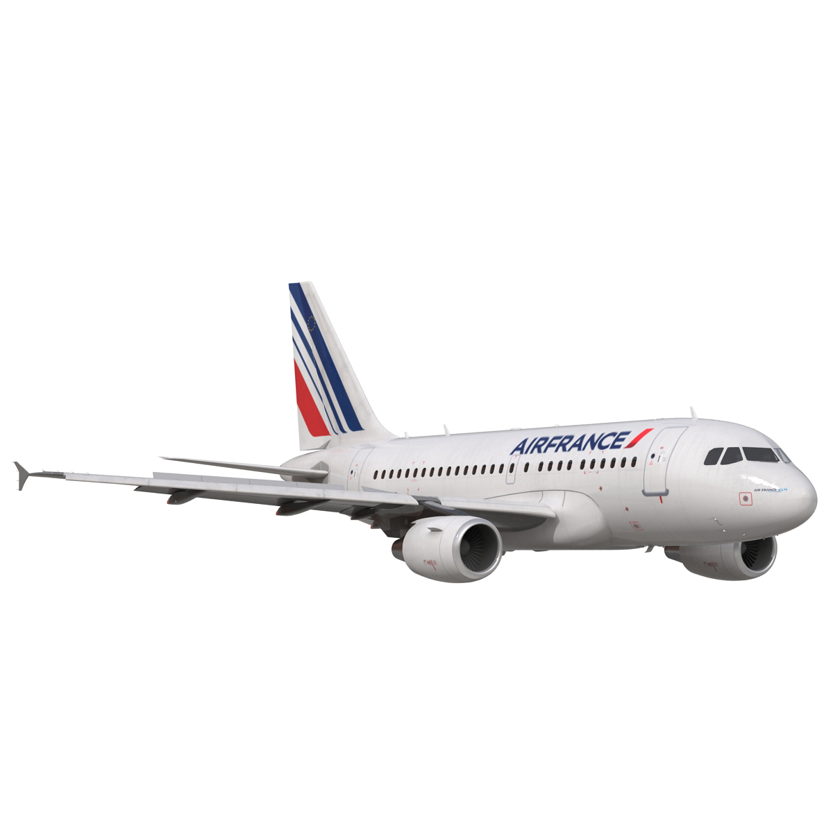 Airbus A318 Air France Rigged 3D model