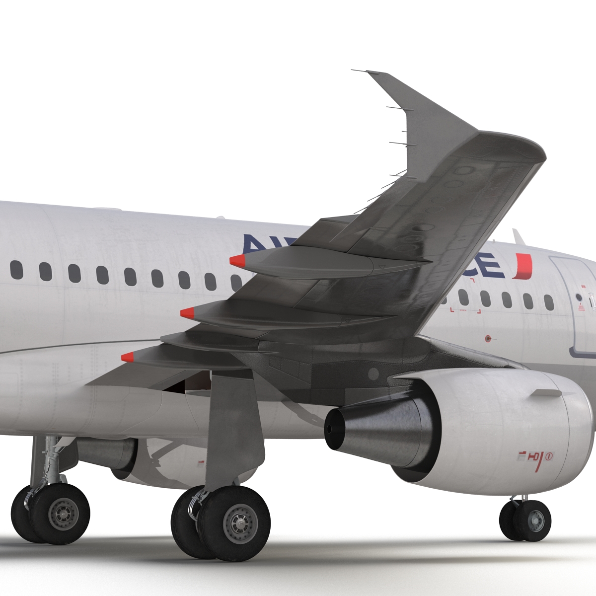 Airbus A318 Air France Rigged 3D model