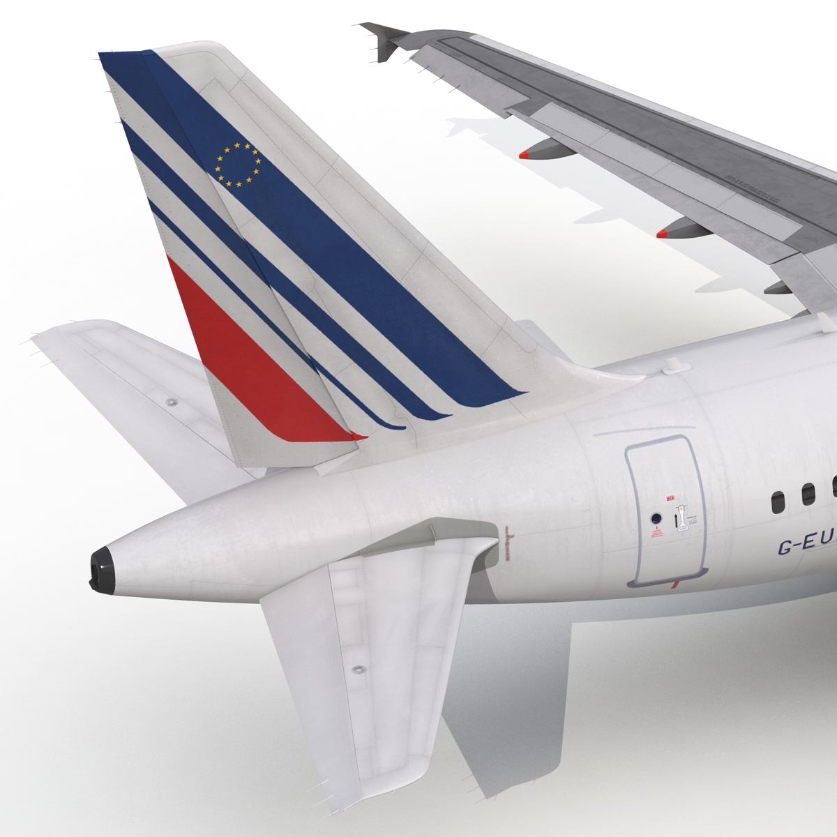 Airbus A318 Air France Rigged 3D model