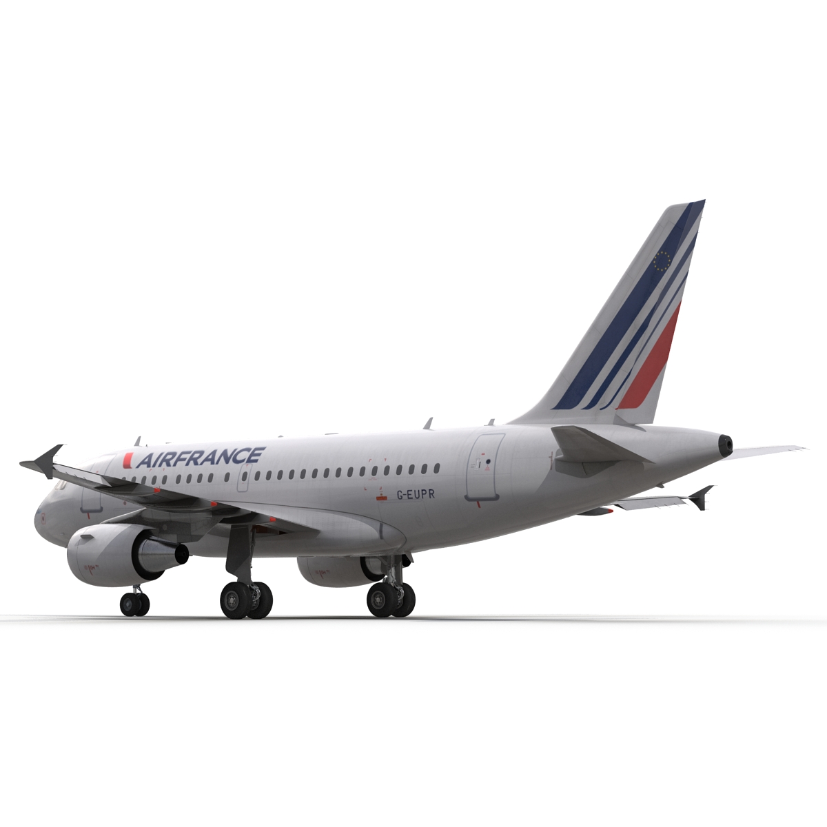 Airbus A318 Air France Rigged 3D model