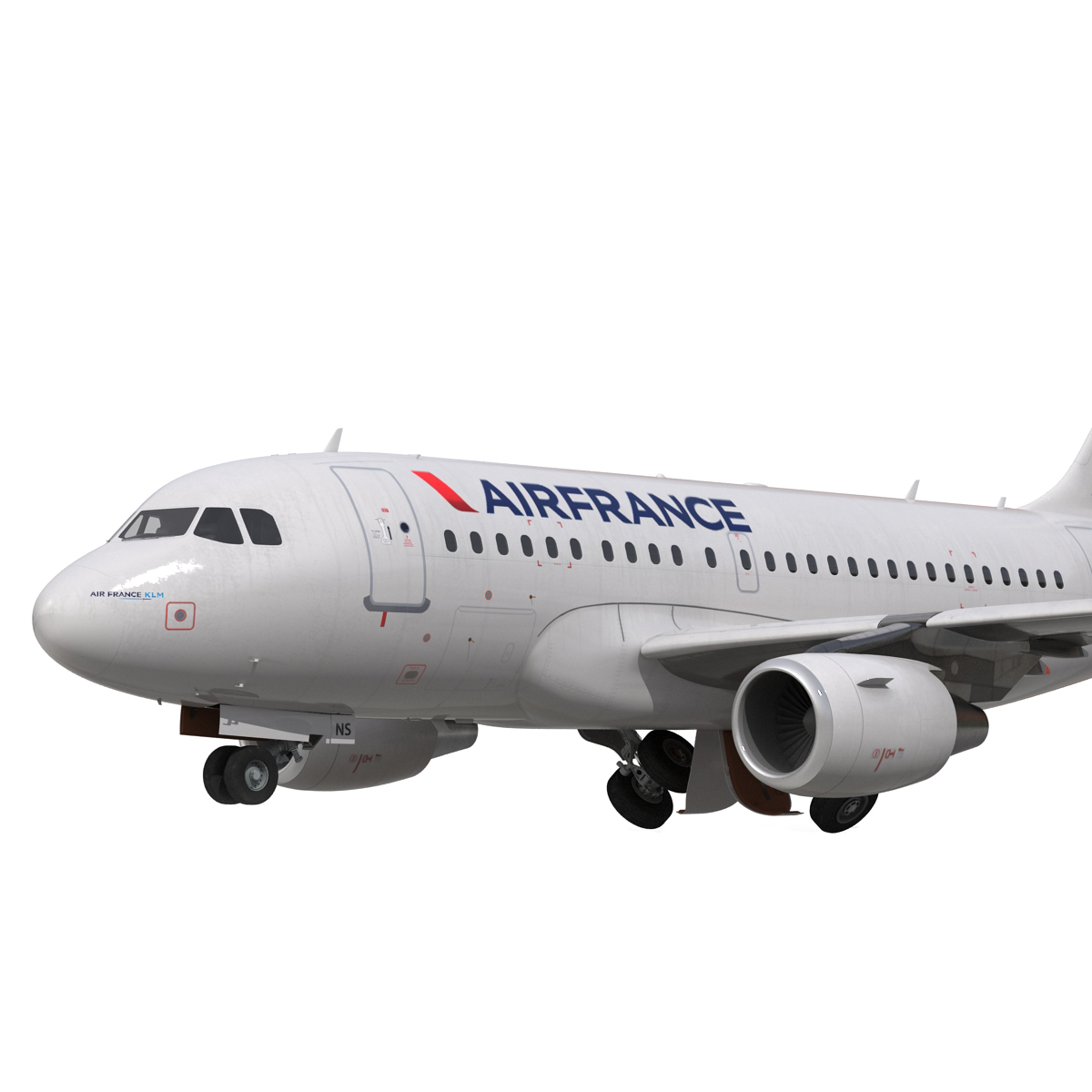 Airbus A318 Air France Rigged 3D model