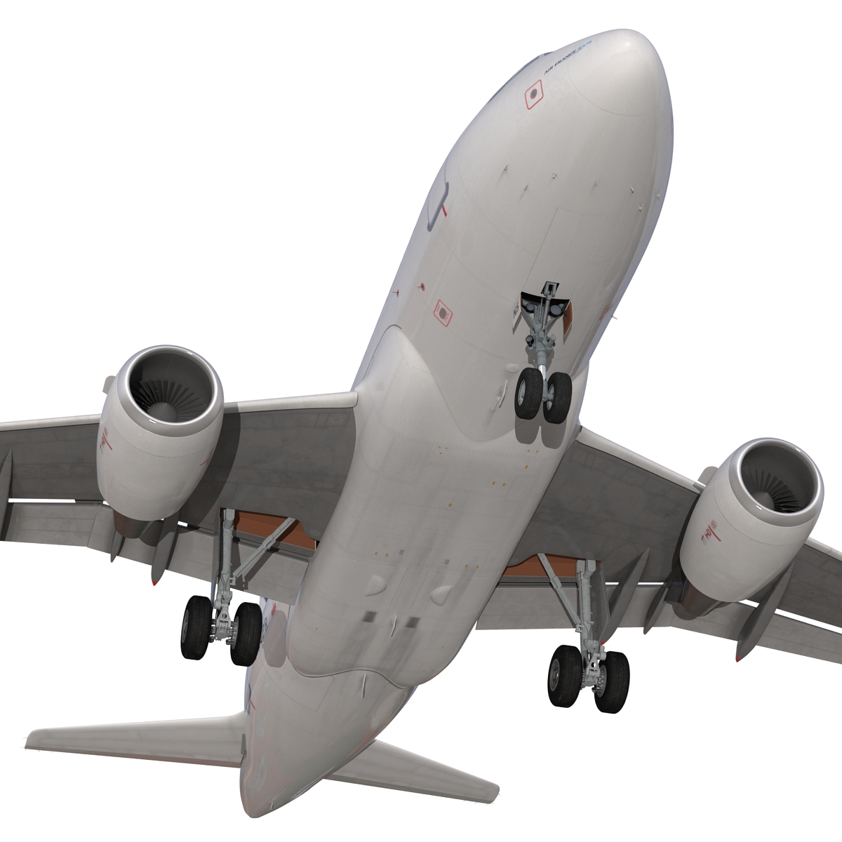 Airbus A318 Air France Rigged 3D model