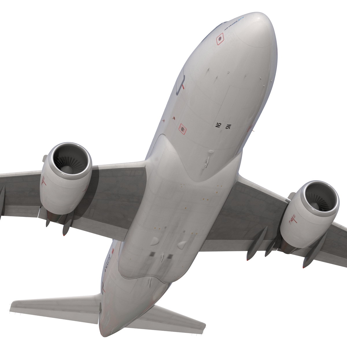 Airbus A318 Air France Rigged 3D model