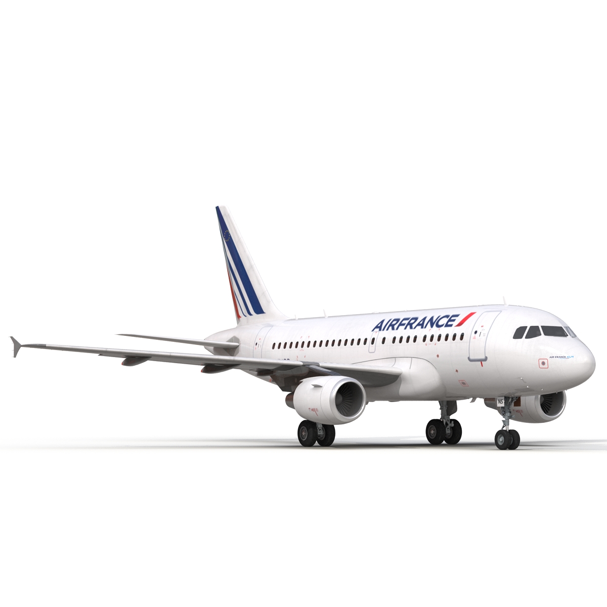 Airbus A318 Air France Rigged 3D model