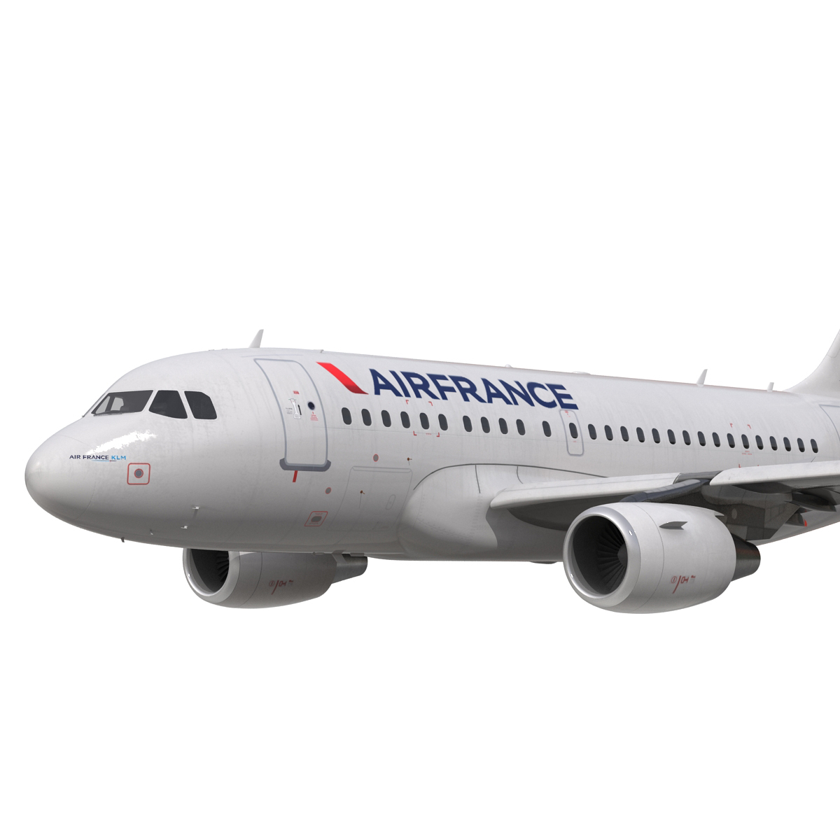 Airbus A318 Air France Rigged 3D model