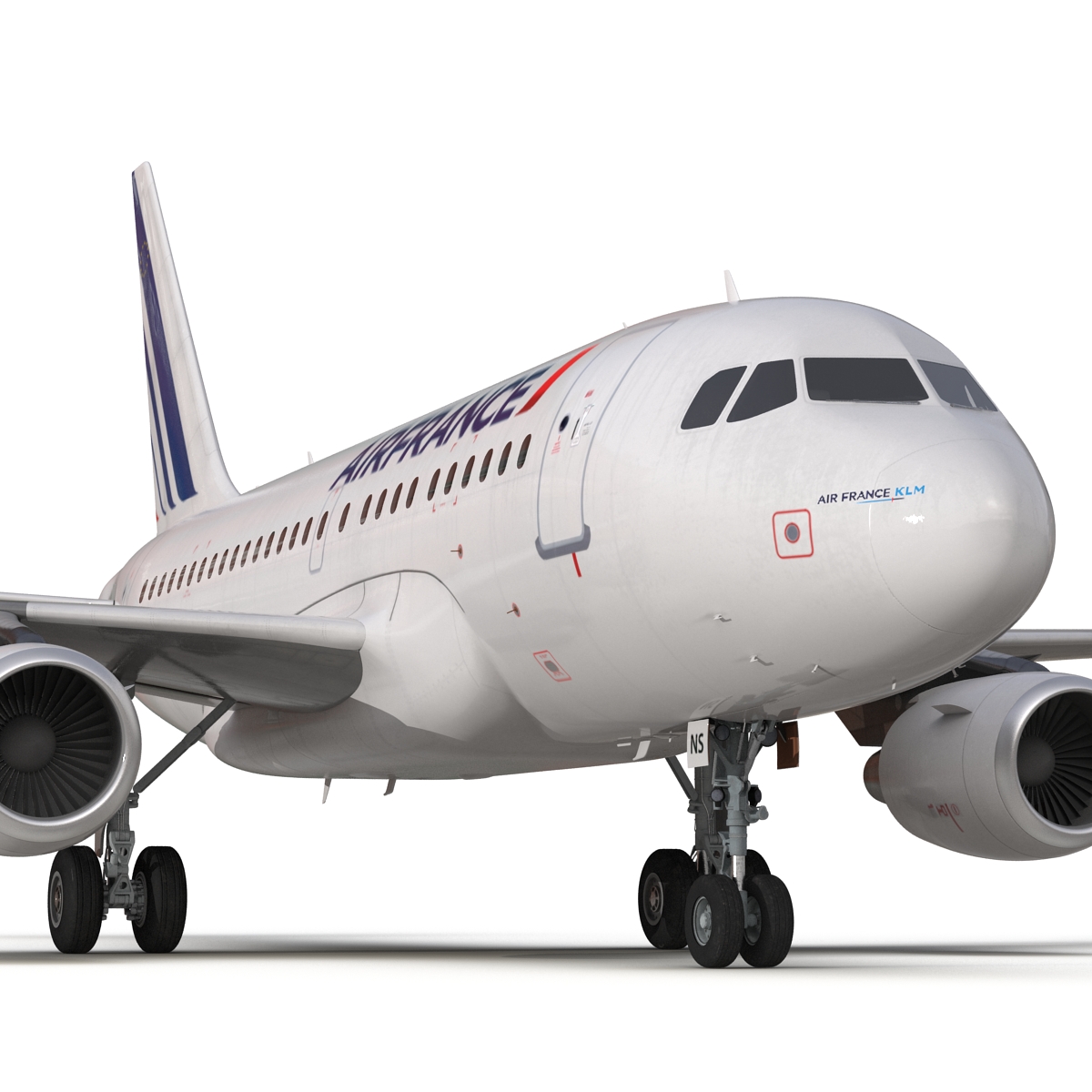 Airbus A318 Air France Rigged 3D model