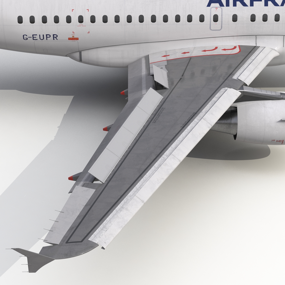 Airbus A318 Air France Rigged 3D model