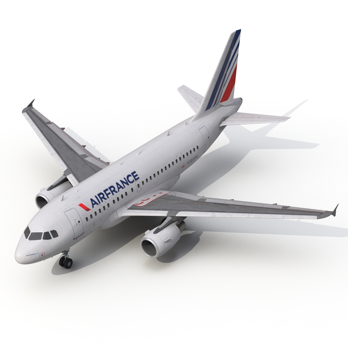 Airbus A318 Air France Rigged 3D model