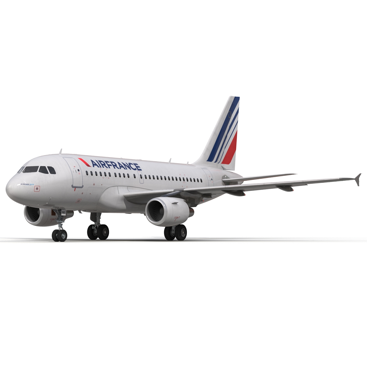 Airbus A318 Air France Rigged 3D model