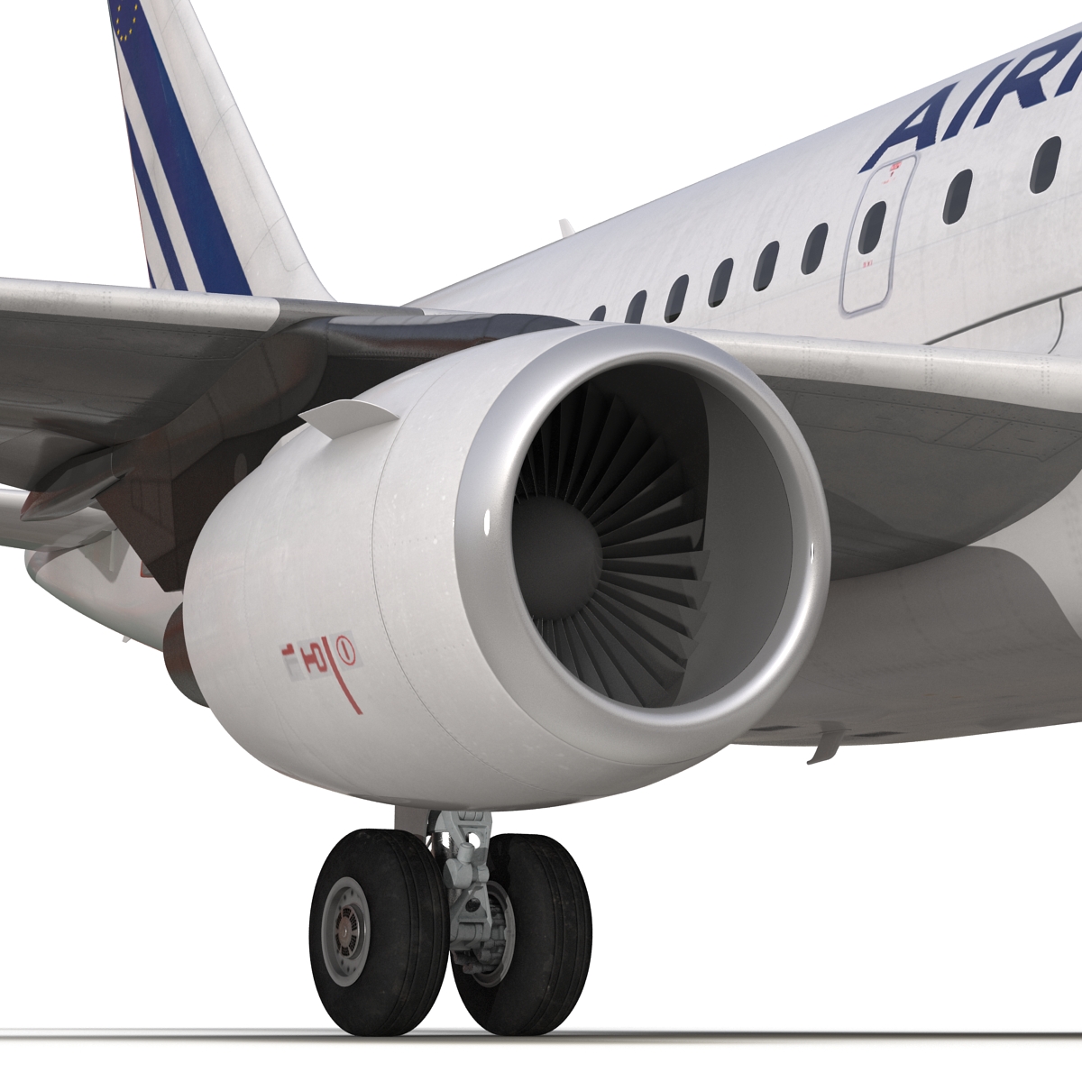 Airbus A318 Air France Rigged 3D model