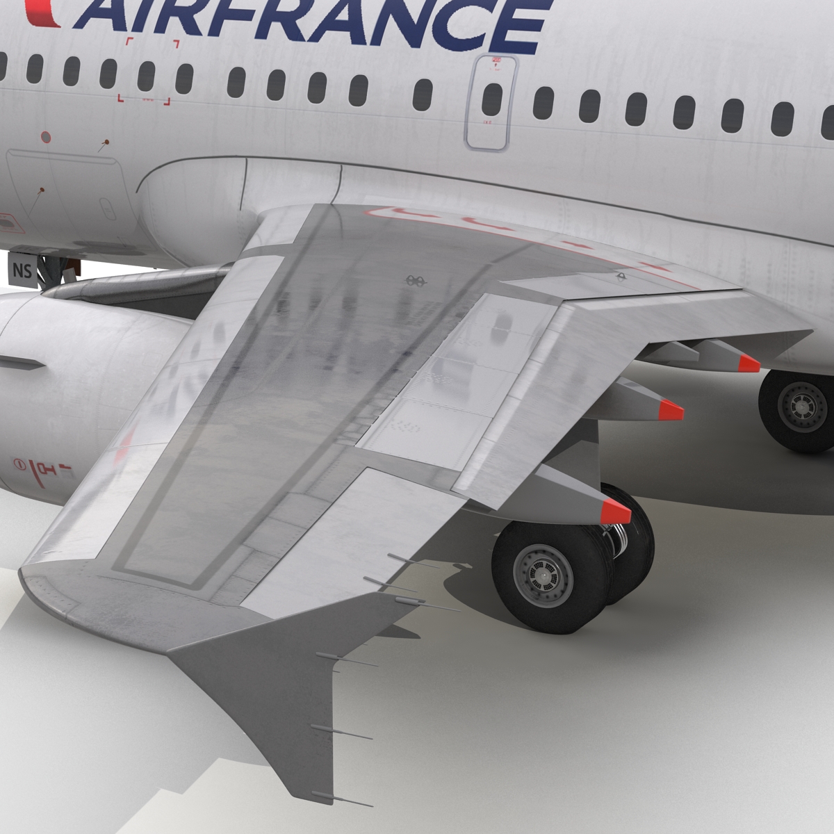 Airbus A318 Air France Rigged 3D model