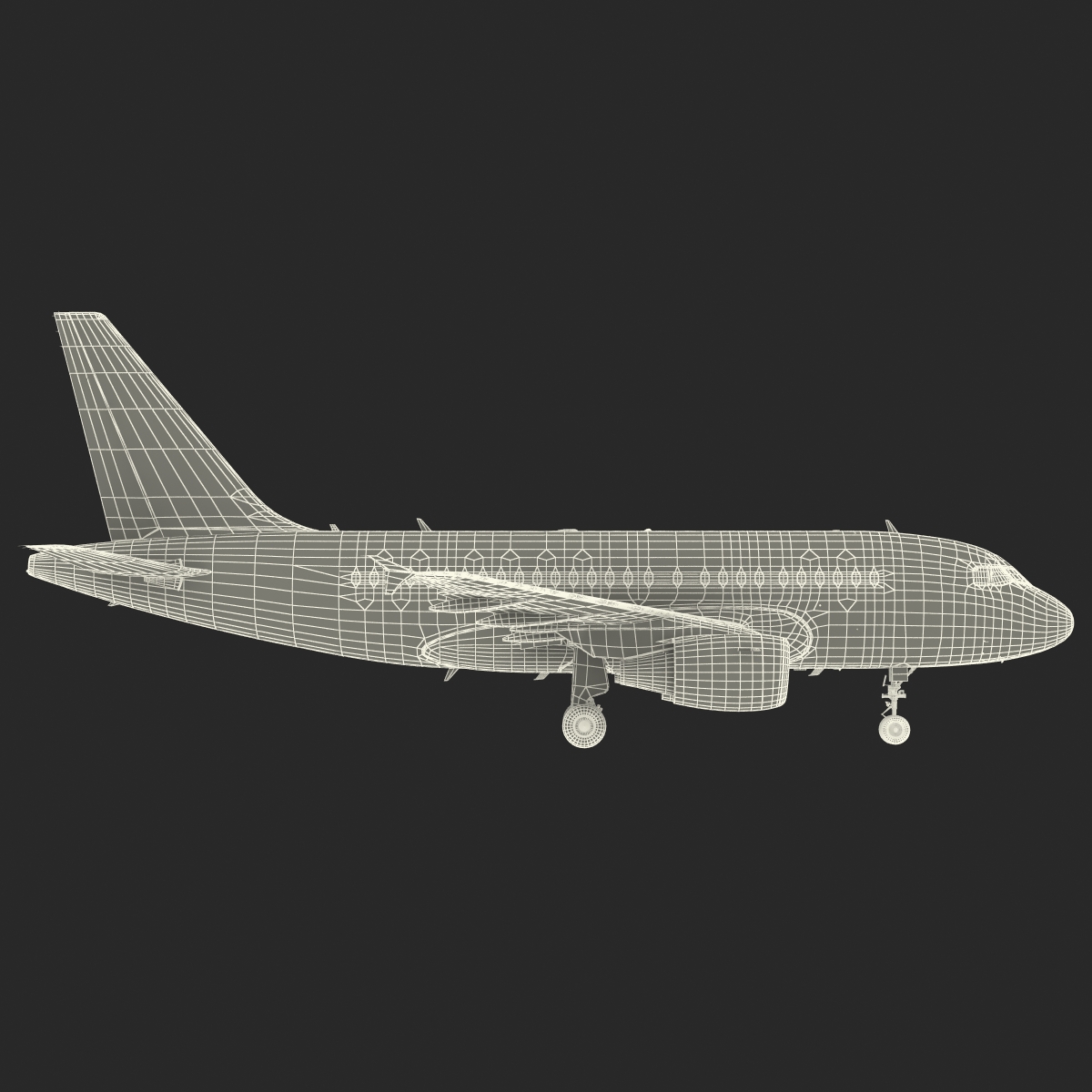 Airbus A318 Air France Rigged 3D model