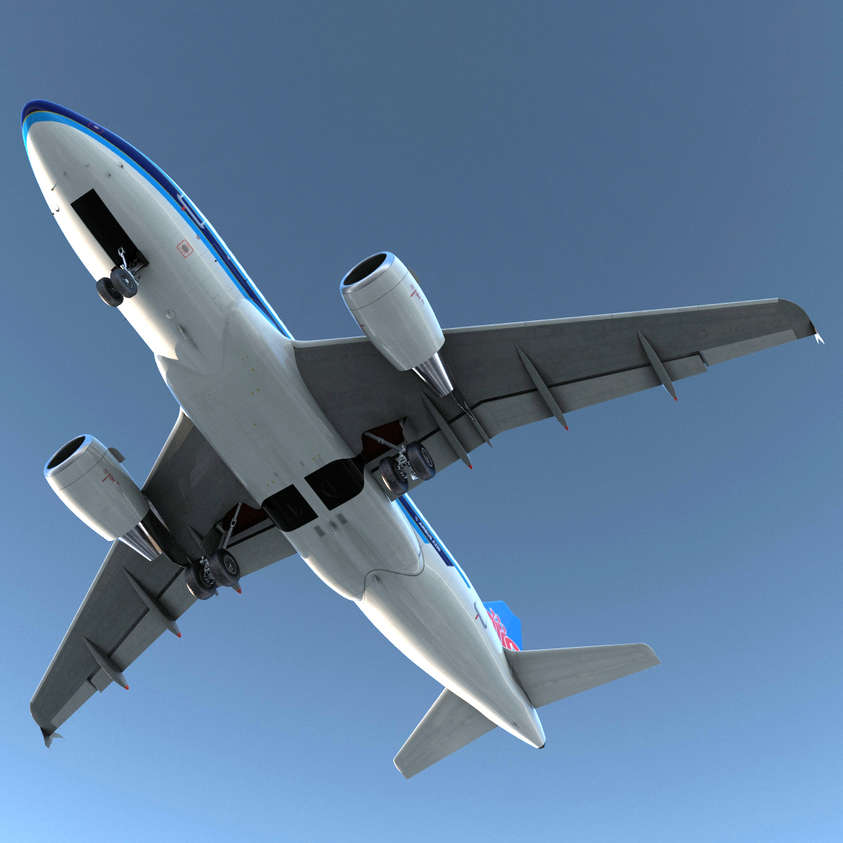 Airbus A318 China Southern Airlines Rigged 3D