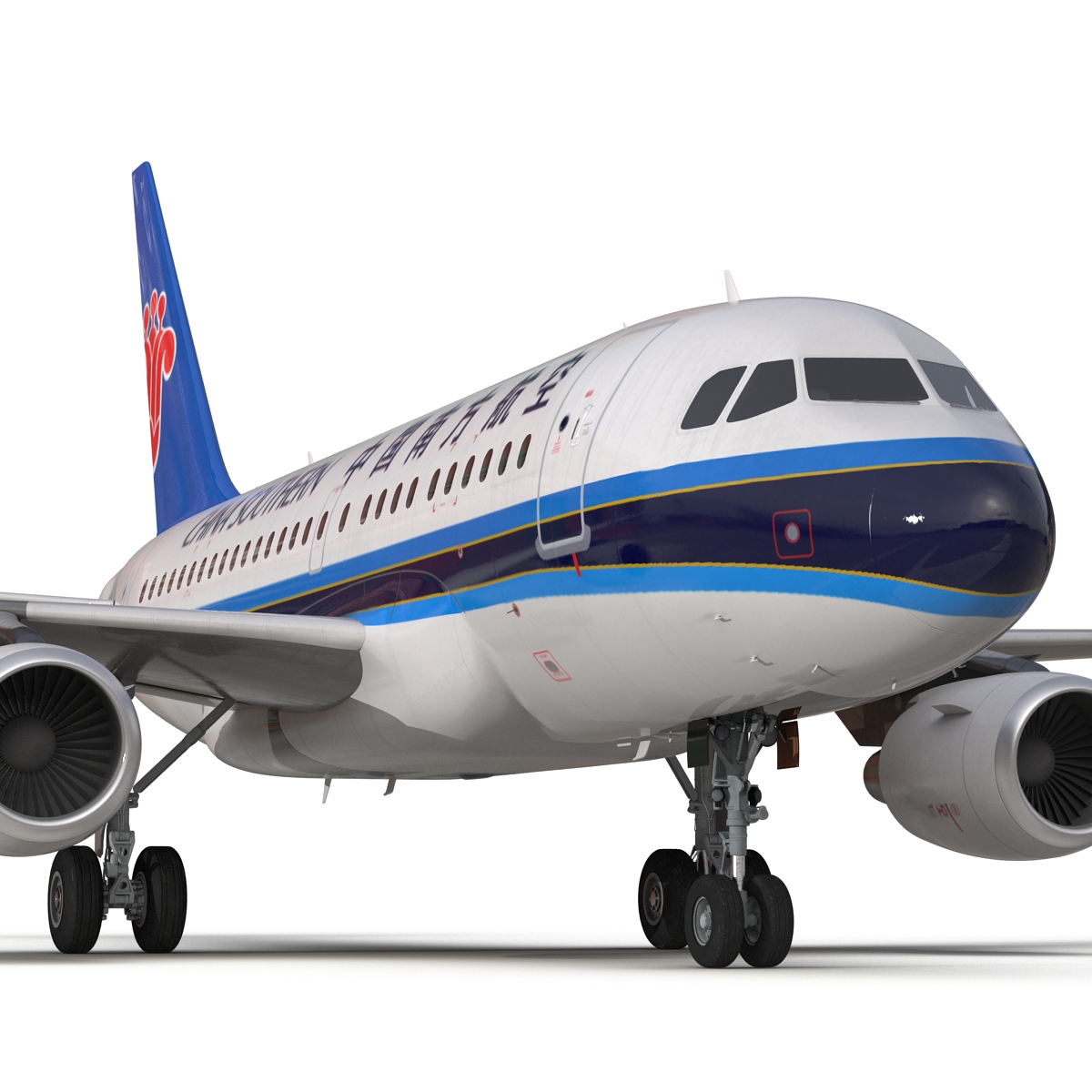 Airbus A318 China Southern Airlines Rigged 3D