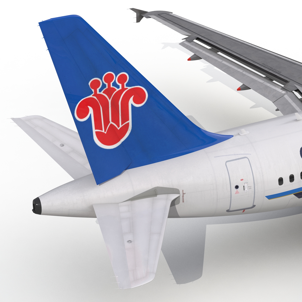 Airbus A318 China Southern Airlines Rigged 3D