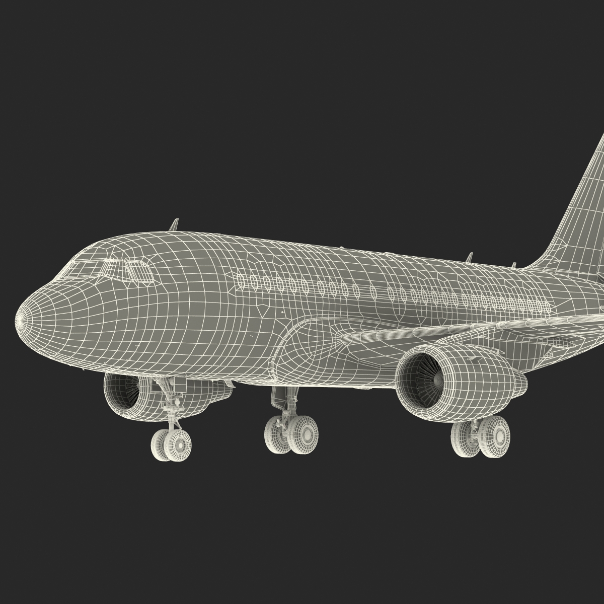 Airbus A318 China Southern Airlines Rigged 3D