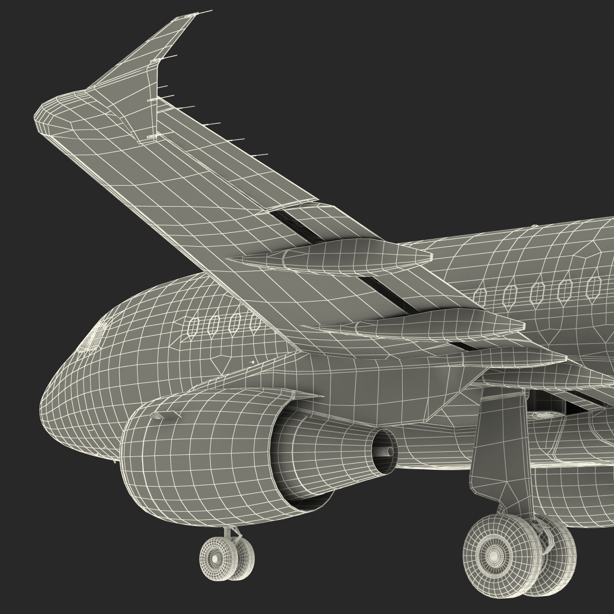 Airbus A318 China Southern Airlines Rigged 3D