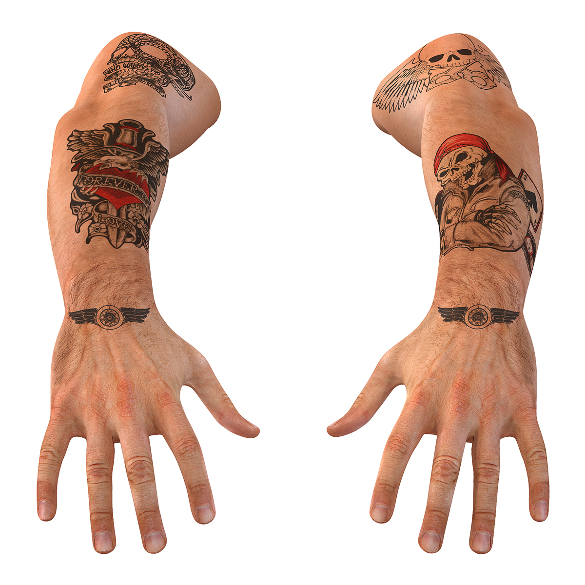 3D Biker Hands