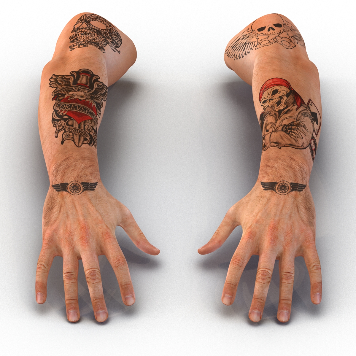 3D Biker Hands