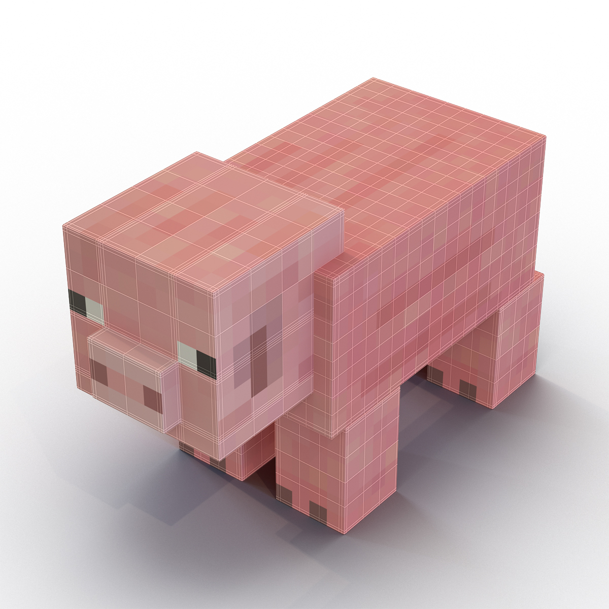 3D Minecraft Pig model