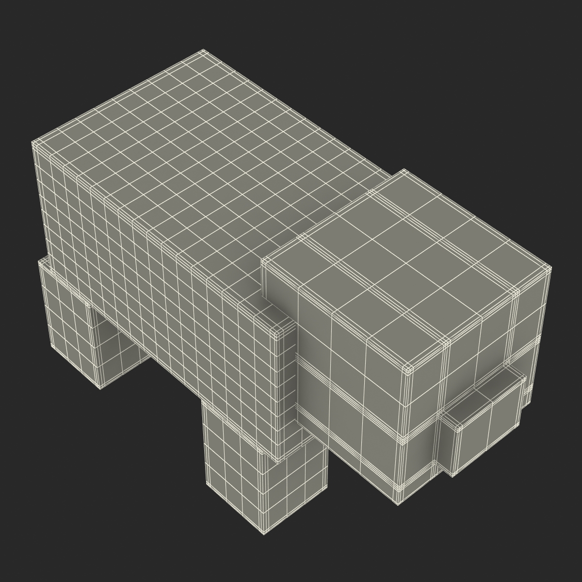 3D Minecraft Pig model