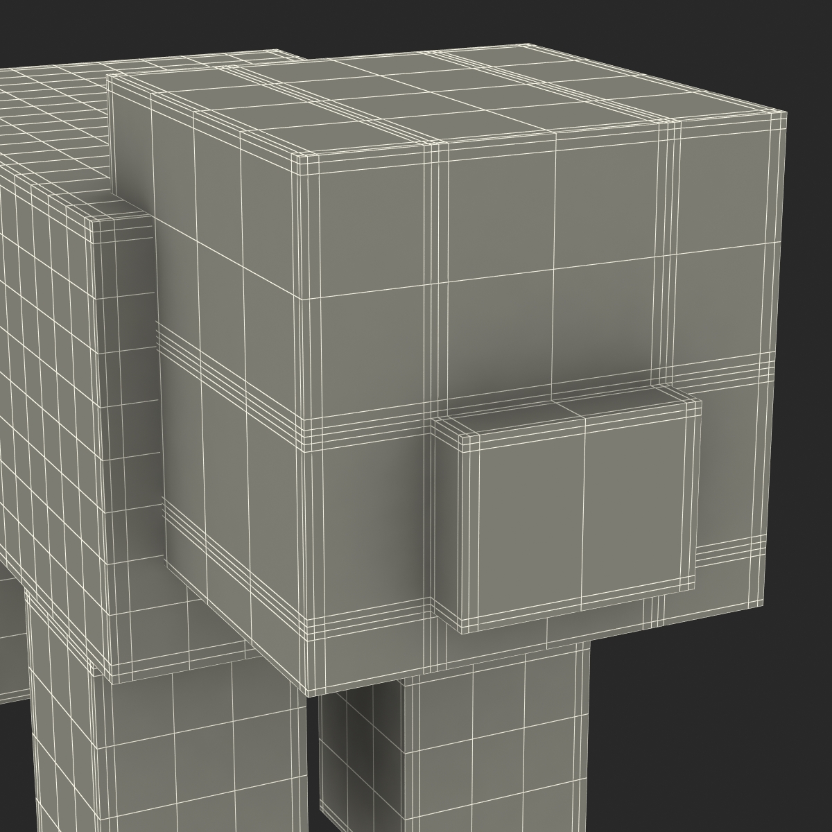 3D Minecraft Pig model