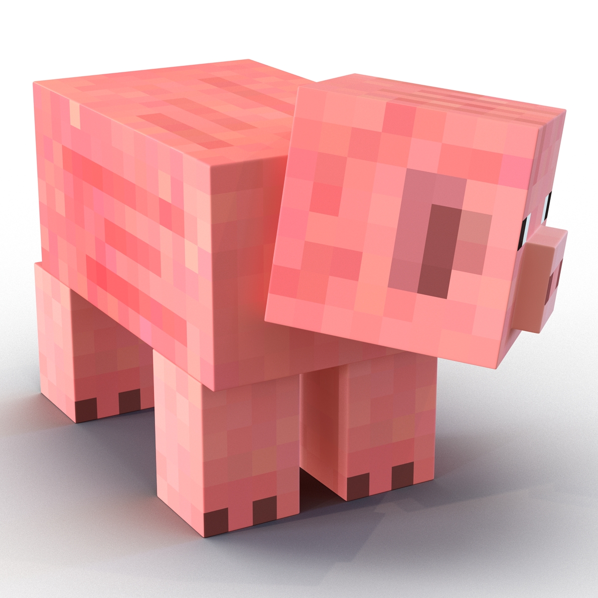 3D model Minecraft Pig Rigged