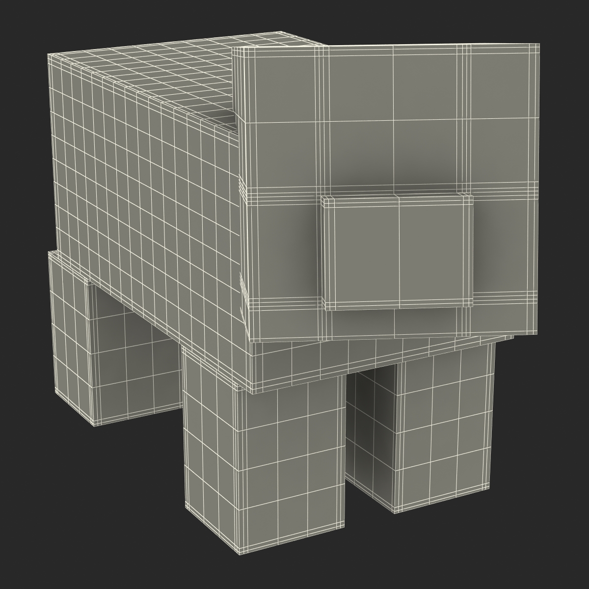 3D model Minecraft Pig Rigged
