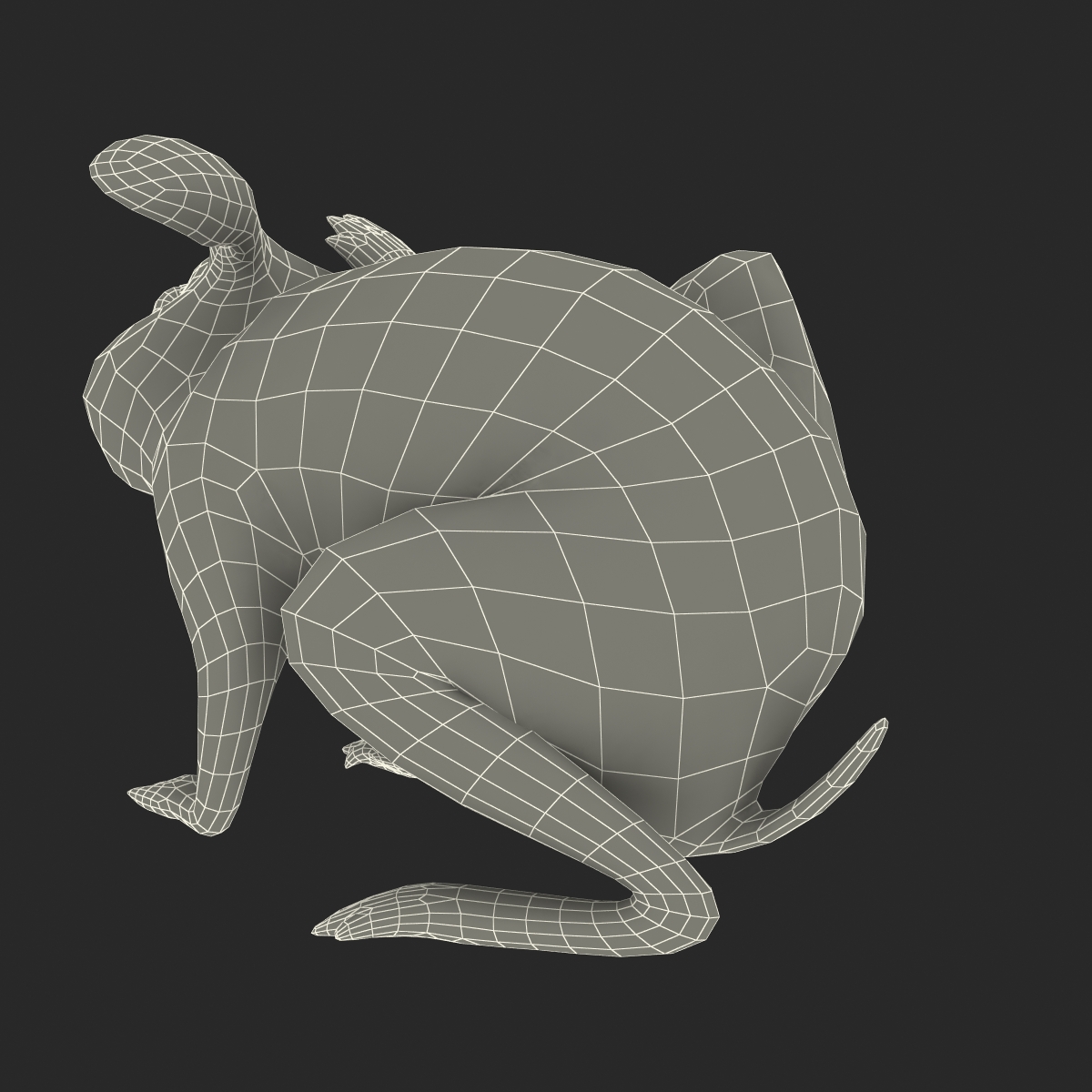 Black Rabbit Pose 4 3D model