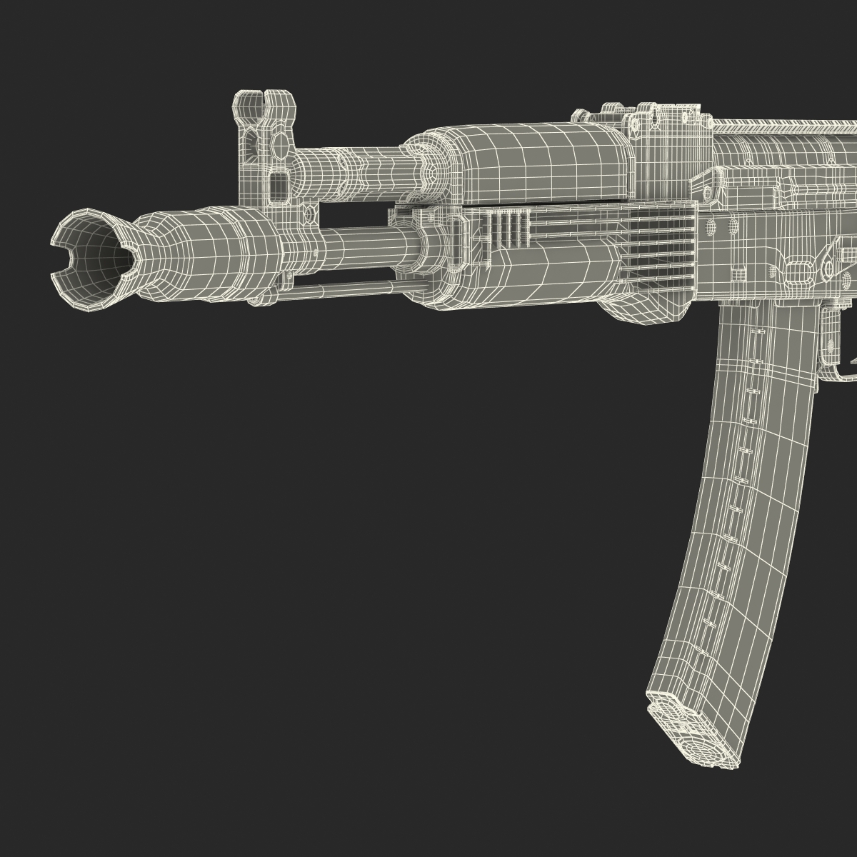 AK 104 Rifle 3D