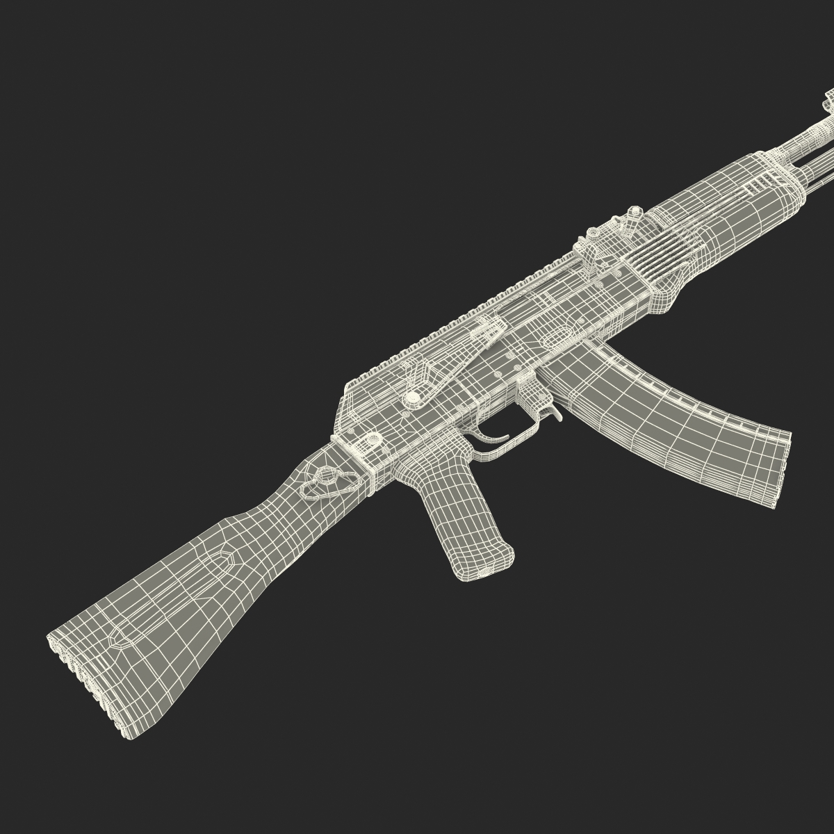 AK 104 Rifle 3D