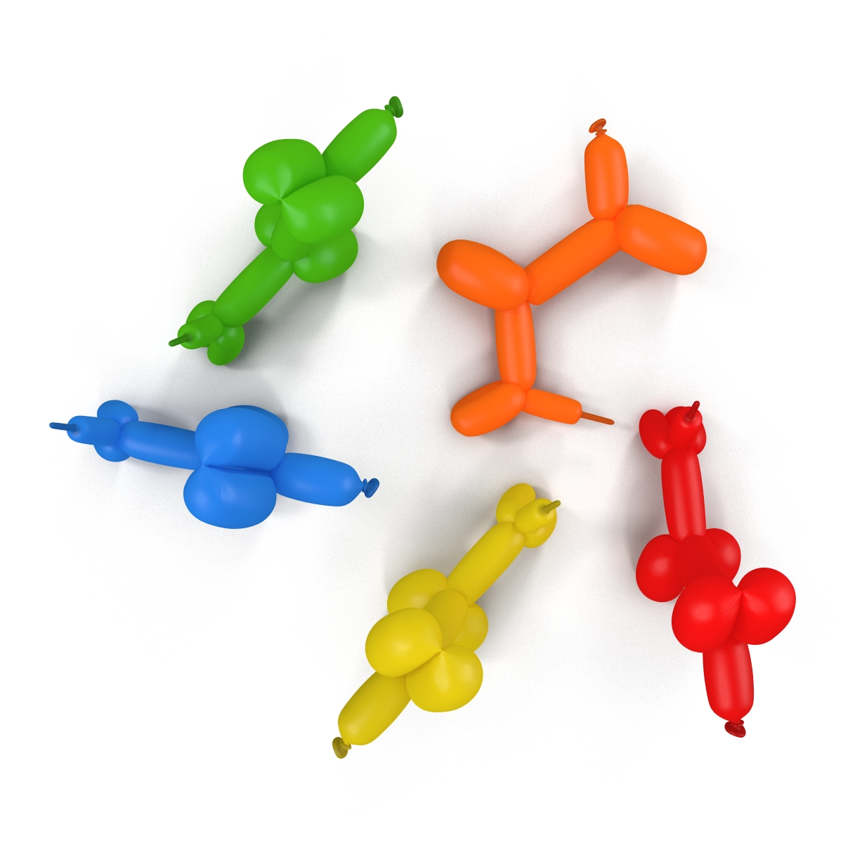 3D Balloon Dogs Set