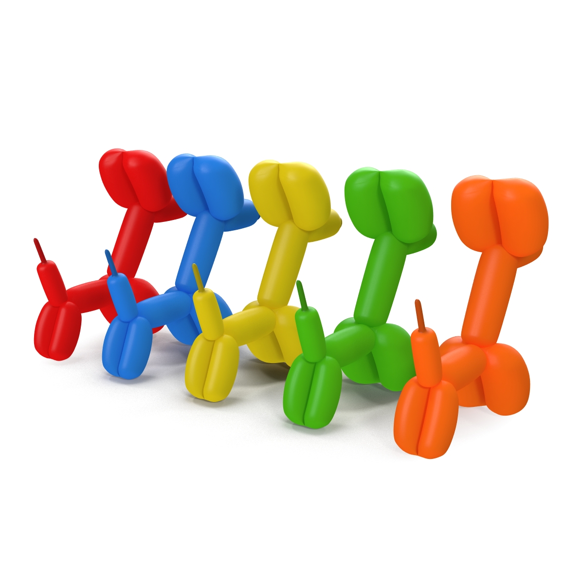 3D Balloon Dogs Set